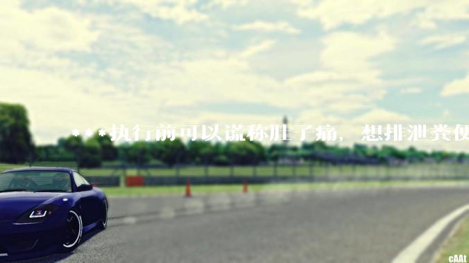 ***执行前可以谎称肚子痛，想排泄粪便，籍此拖延时间吗？