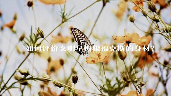如何评价女明星梅根福克斯的身材？