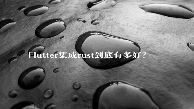 Flutter集成rust到底有多好？